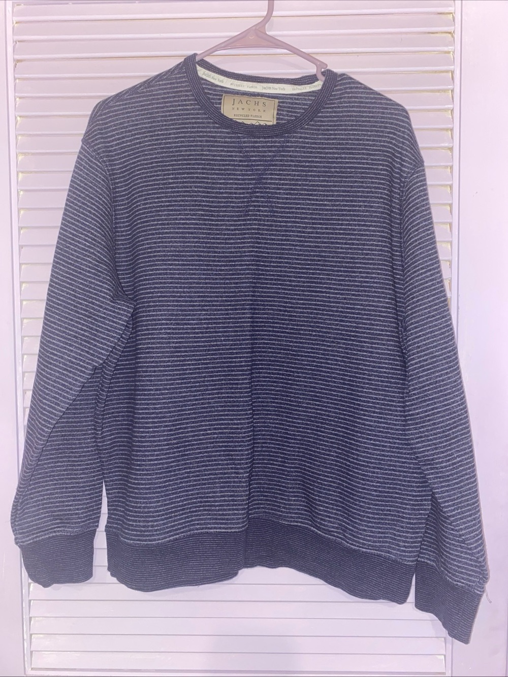 Men's Jachs New York Navy Stripe Crewneck Sweater